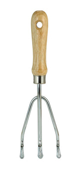 Ace 3 Tine Steel Hand Cultivator Wood Handle