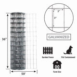 Garden Craft 36 in. H X 50 ft. L Steel Welded Wire Fence 2x3 in.