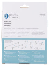 Boston Harbor L5059P-13B-10-3L Soap Dish, Wall Mounting, Acrylic Tray/Zinc, Brushed Nickel Finish