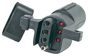 Hopkins 47325 Trailer Adapter, 6-Round, 6-Pole, Plastic Housing Material