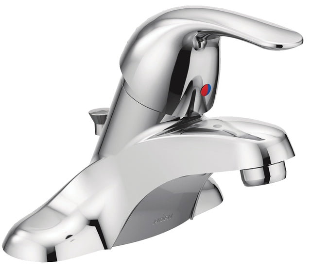 Moen Adler Series WS84503 Bathroom Faucet, 1.2 gpm, 1-Handle, Metal, Chrome Plated, Lever Handle, Low Arc Spout