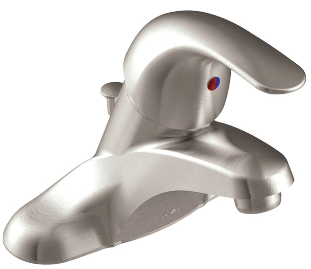 Moen Adler Series WSL84502SRN Bathroom Faucet, 1.2 gpm, 1 -Faucet Handle, 3 -Faucet Hole, Metal, Brushed Nickel