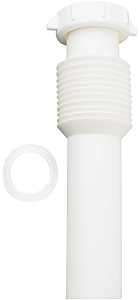 Plumb Pak PP812-1 Sink Tailpiece, 1-1/2 in, 12 in L, Slip-Joint, Plastic