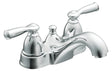 Moen Banbury WS84912 Series Bathroom Faucet, Low Arc Spout, Chrome Plated, 5/16 to 1-3/16 in Plate Size, 5-5/8 in, Metal