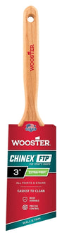 Wooster Chinex 4410-3 Paint Brush, 3 in W, 3-3/16 in L Bristle, Synthetic Bristle, Angular Handle