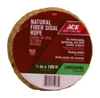Ace 1/4 in. D X 100 ft. L Natural Twisted Sisal Rope