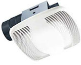 Air King BFQ80 Exhaust Fan, 8-11/16 in L, 9-1/8 in W, 0.3 A, 120 V, 80 cfm Air, Plastic, White
