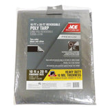 Ace 10 ft. W X 20 ft. L Heavy Duty Polyethylene Tarp Black/Silver