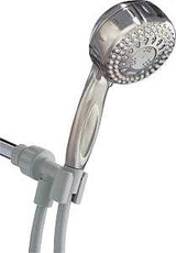 Waterpik PowerSpray+ Series TRS-559E Handheld Showerhead, 1/2 in Connection, 1.8 gpm, 5-Spray Function, Plastic