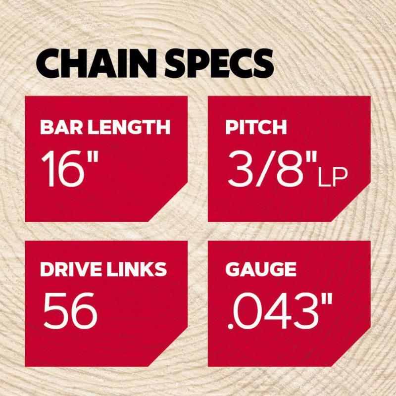 Oregon AdvanceCut R56 16 in. Chainsaw Chain 56 links