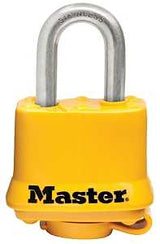 Master Lock 315SSKADHC Padlock, 1-9/16 in W Body, Keyed Alike Key, 9/32 in Dia Shackle, 3/4 in H Shackle, Steel Body