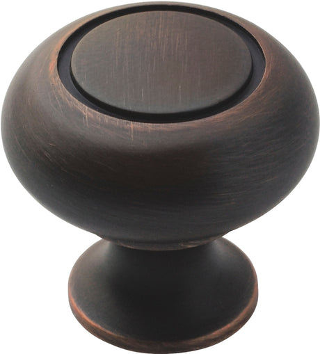 Amerock 1875415 Cabinet Knob, 1-3/16 in Projection, Traditional, 1-1/4 in, Zinc, Oil-Rubbed Bronze