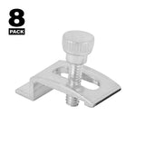 Prime-Line 165-4086 Storm Door Panel Clip, 3/4 in L x 1/2 in W x 1/4 in D Dimensions, Aluminum, Mill, Pack of 6
