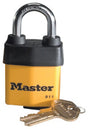 Master Lock 911DPF Padlock, Keyed Different Key, 5/16 in Dia Shackle, Boron Alloy Shackle, Steel Body, 2-1/8 in W Body