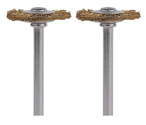 Dremel 535-02 Brush, 3/4 in Dia, 1/8 in Arbor/Shank, Crimped Bristle, Brass Bristle