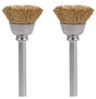 Dremel 536-02 Brush, 1/2 in Dia, 1/8 in Arbor/Shank, Crimped Bristle, Brass Bristle