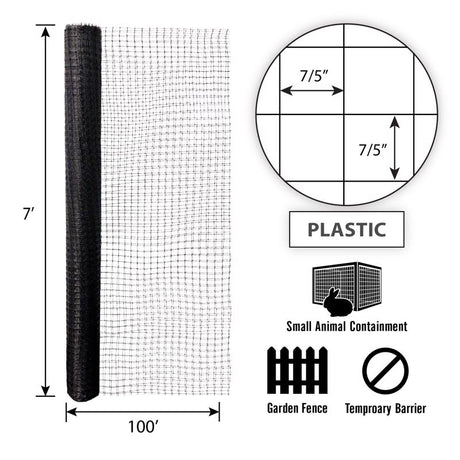 Garden Craft 84 in. H X 100 ft. L Plastic Netting .75 in in.