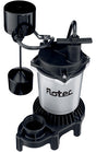 Flotec FPZS33V Sump Pump, 1-Phase, 15 A, 115 V, 1/3 hp, 1-1/2 in Outlet, 22 ft Max Head, 3600 gph, Thermoplastic