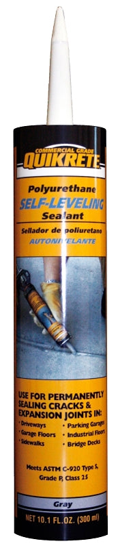 Quikrete 866012 Self-Leveling Sealant, Gray, 7 to 14 hr Curing, 40 to 85 deg F, 300 mL Tube, Pack of 6