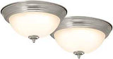 Boston Harbor 4200-LED- BN Flush-Mount Ceiling Fixture, 120 V, 15 W, 2-Lamp, LED Lamp, 1100 Lumens, 3000 K Color Temp