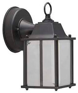 Boston Harbor 0038-WD-BK Outdoor Wall Lantern, 120 V, 6.65 W, LED Lamp, 320 Lumens, 3000 K Color Temp, Aluminum Fixture