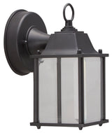 Boston Harbor 0038-WD-BK Outdoor Wall Lantern, 120 V, 6.65 W, LED Lamp, 320 Lumens, 3000 K Color Temp, Aluminum Fixture