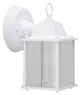 Boston Harbor 0038-WD-WH Outdoor Wall Lantern, 120 V, 6.65 W, LED Lamp, 320 Lumens, 3000 K Color Temp, Aluminum Fixture