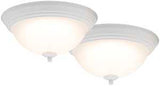 Boston Harbor 4200-LED- WH Flush-Mount Ceiling Fixture, 120 V, 15 W, 2-Lamp, LED Lamp, 1100 Lumens, 3000 K Color Temp