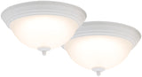Boston Harbor 4200-LED- WH Flush-Mount Ceiling Fixture, 120 V, 15 W, 2-Lamp, LED Lamp, 1100 Lumens, 3000 K Color Temp