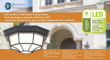 Boston Harbor LED-3003M Flush-Mount Ceiling Fixture, 120 V, 13.76 W, 1-Lamp, LED Lamp, 880 Lumens, 3000 K Color Temp