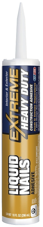 Liquid Nails LN-907 Construction Adhesive, White, 10 oz, Cartridge