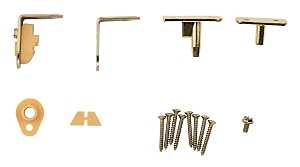National Hardware Swing N Stay V130 Series N173-823 Cafe Door Hinge, Steel, Brass, 50 lb