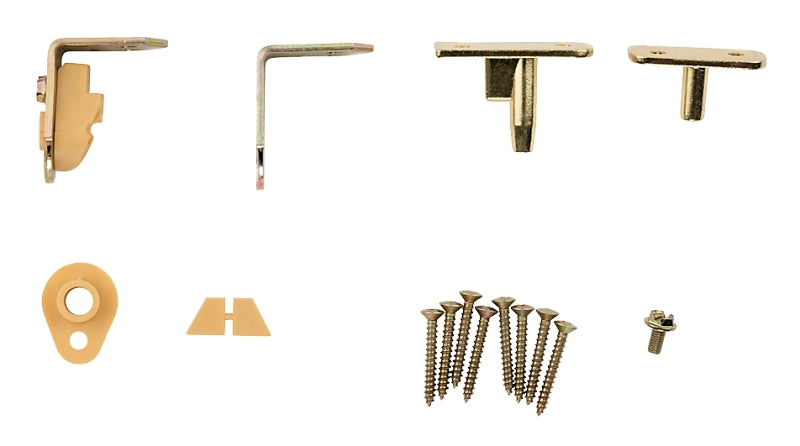 National Hardware Swing N Stay V130 Series N173-823 Cafe Door Hinge, Steel, Brass, 50 lb