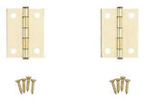 National Hardware N146-639 Cabinet Hinge, 1.56 in W, Steel, Brass, 4-Hole, Through-Hole Mounting