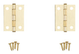 National Hardware N146-639 Cabinet Hinge, 1.56 in W, Steel, Brass, 4-Hole, Through-Hole Mounting
