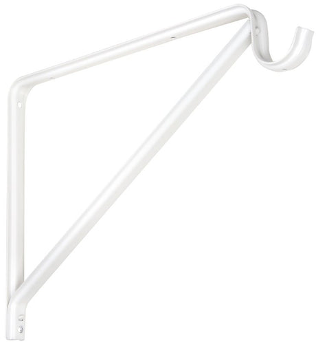 National Hardware N224-501 Shelf and Rod Bracket, 125 lb, 12.74 in L, 0.84 in H, Steel