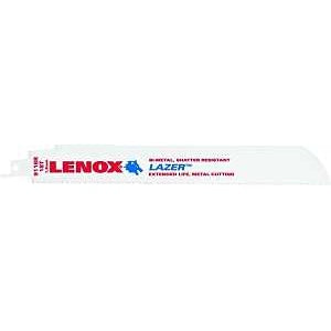 Lenox LAZER 201809118R Reciprocating Saw Blade, 1 in W, 9 in L, 18 TPI, Cobalt Cutting Edge