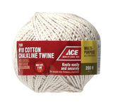 Ace 18 in. D X 200 ft. L White Twisted Cotton Twine, Pack of 6