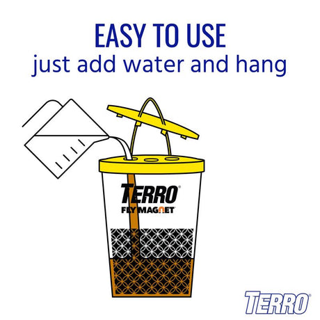 TERRO Fly Magnet Disposable Fly Trap 1 pk, Pack of 12