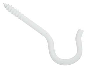 National Hardware N274-928 Ceiling Hook, 2-1/2 in L, Steel, White