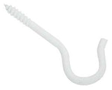 National Hardware N274-928 Ceiling Hook, 2-1/2 in L, Steel, White
