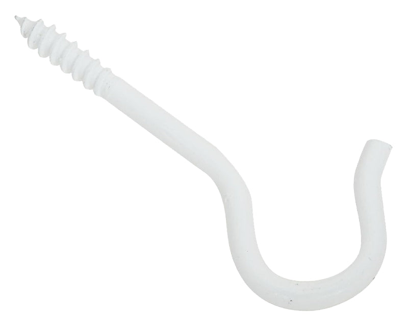 National Hardware N274-928 Ceiling Hook, 2-1/2 in L, Steel, White