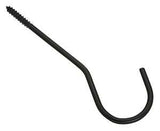 National Hardware N275-198 Ceiling Hook, 6 in L, Steel, Black