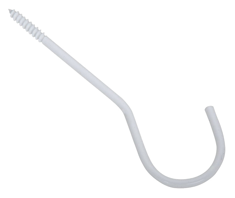 National Hardware N275-206 Ceiling Hook, 6 in L, Steel, White