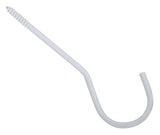 National Hardware N275-206 Ceiling Hook, 6 in L, Steel, White