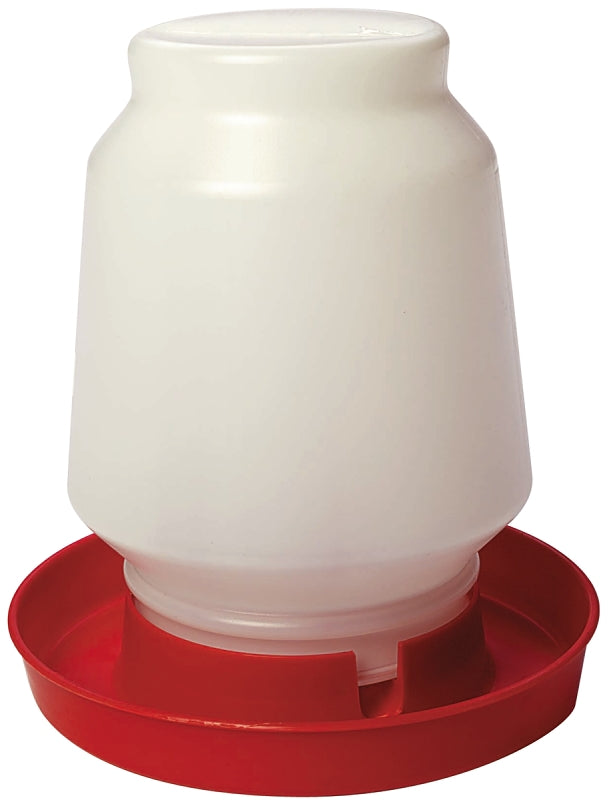 Little Giant 7506 Complete Poultry Fount, 1 gal Capacity, Plastic, Red