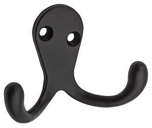 National Hardware V163 Series N330-829 Cloth Hook, 35 lb, 2 -Hook, Zinc, Oil-Rubbed Bronze