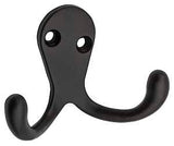 National Hardware V163 Series N330-829 Cloth Hook, 35 lb, 2 -Hook, Zinc, Oil-Rubbed Bronze