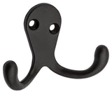 National Hardware V163 Series N330-829 Cloth Hook, 35 lb, 2 -Hook, Zinc, Oil-Rubbed Bronze