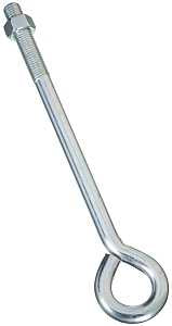 National Hardware N347-757 Eye Bolt, 3/4-10 Thread, Coarse Thread, 3-3/4 in L Thread, 1-1/2 in ID Dia Eye, Steel, Zinc